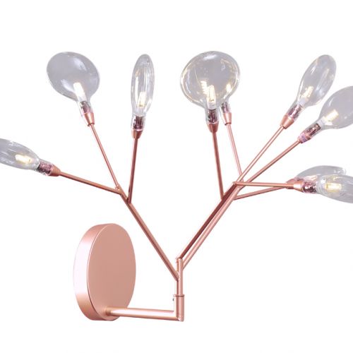 Бра Crystal Lux EVITA AP9 COPPER/TRANSPARENT
